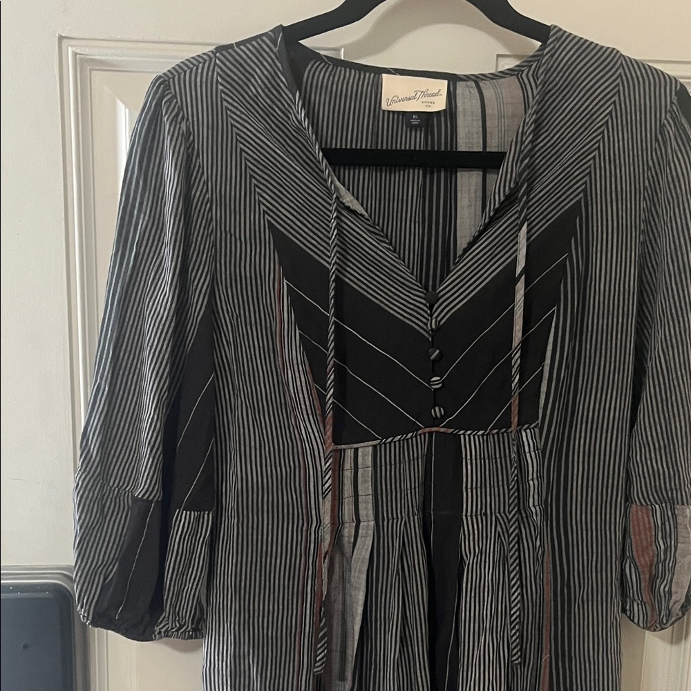 Universal Thread Black and White Striped Dress XS
